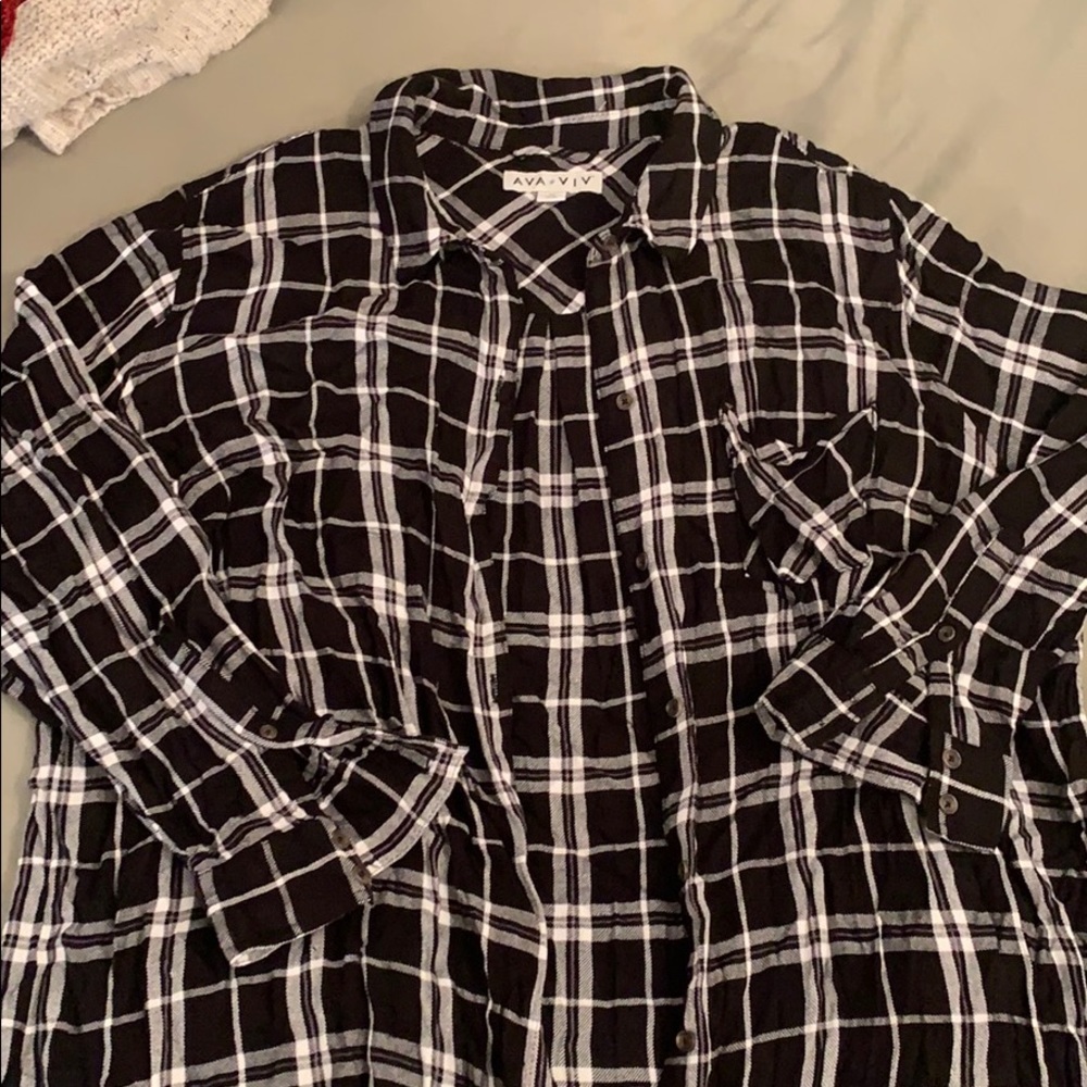 Button down thin flannel